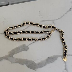 B-Low the Belt Black and Gold Chain Link Waist Belt